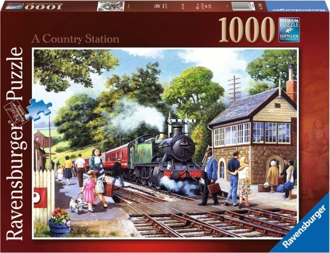 Puzzle Fermata del Treno in Campagna RAVENSBURGER 1000 Pezzi