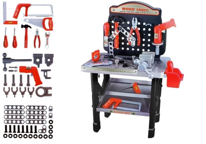 Set da gioco banco di lavoro con trapano a batteria