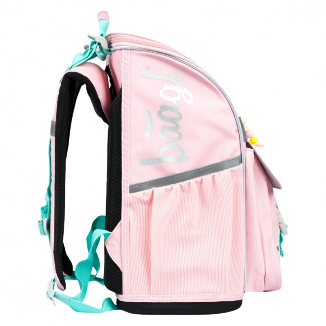 Zaino scuola Zippy Rosa Baagl - Set di 3 pezzi