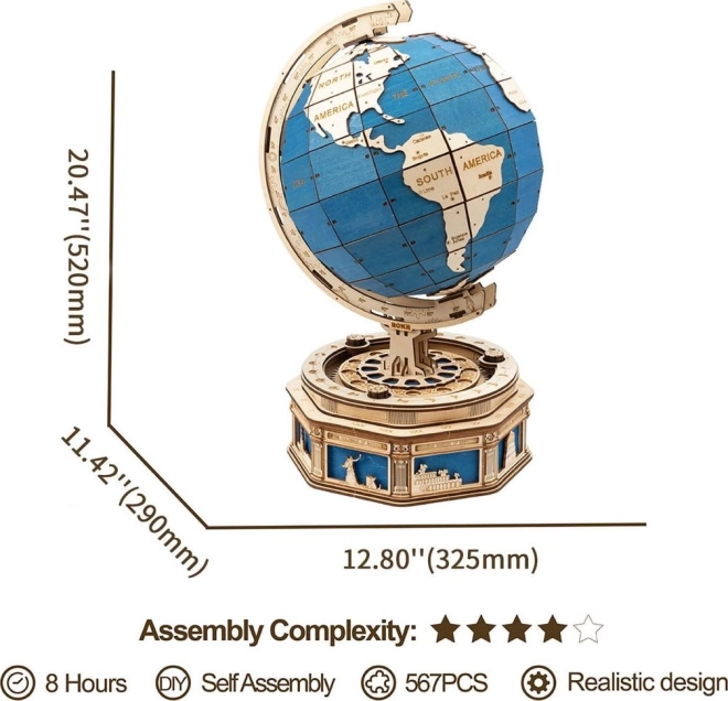 Puzzle Globe 3D in Legno ROKR