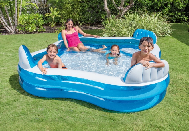 Piscina gonfiabile da giardino con sedili