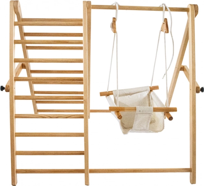 Telaio di arrampicata e altalena in legno Chipolino