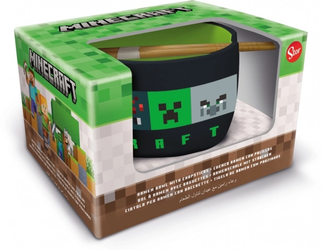 Set regalo ciotola e bacchette ramen di Minecraft