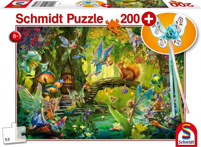 Puzzle Fate nel Bosco 200 Pezzi con Bacchetta Magica