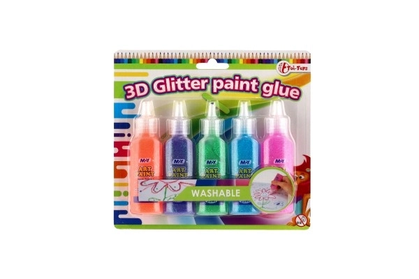 Set colori glitter 5 pezzi per decorazioni