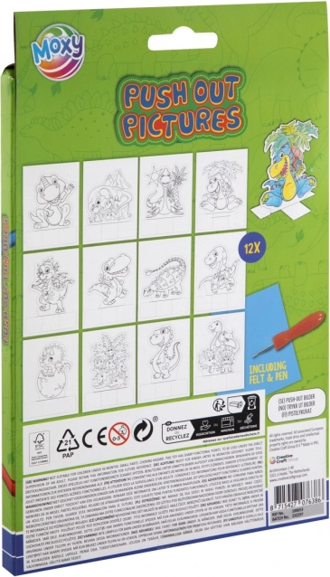 Set creativo con immagini perforate