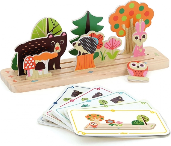 Vilac Gioco di logica in legno Costruiscilo correttamente Foresta