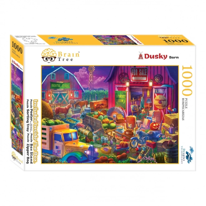 Puzzle Brain Tree Tramonto al Cortile 1000 Pezzi