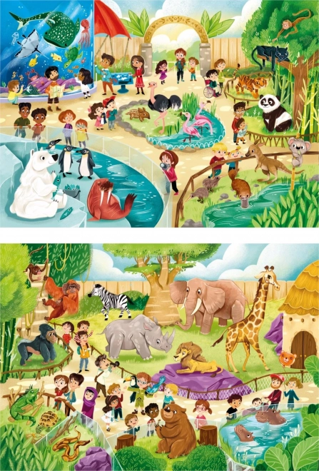 Puzzle Zoo 2x60 Clementoni