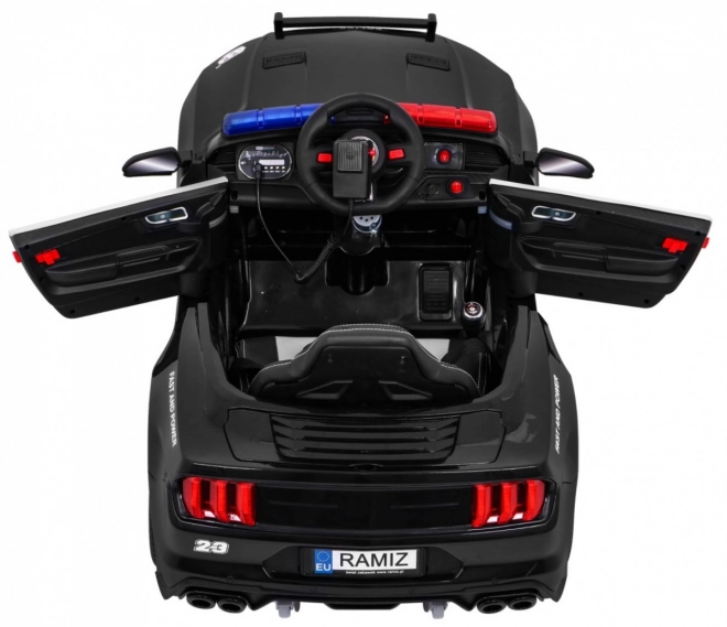 Auto elettrico per bambini GT Sport Polizia nero