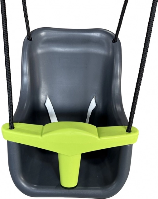 Altalena in plastica per bambini grigio scuro