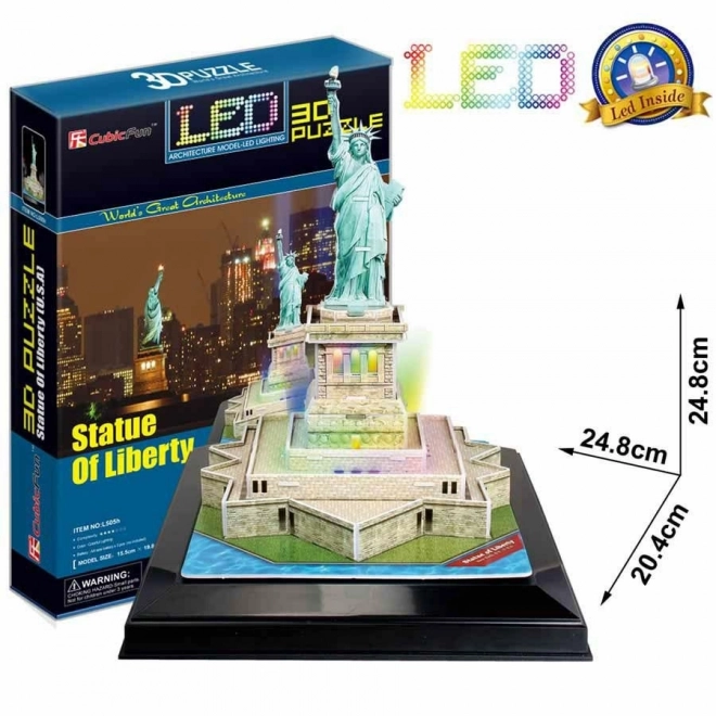 Puzzle 3D con Led Statua della Libertà