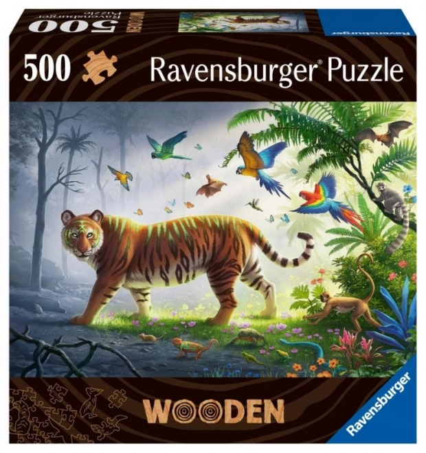 Puzzle in legno Tigre nella giungla 500 pezzi