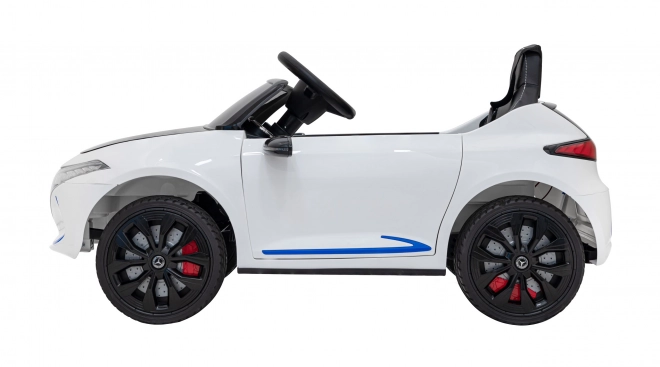 Mercedes Benz AMG EQA per bambini Bianco + Telecomando + Cinture di sicurezza a 5 punti + EVA + Display MP3 + LED