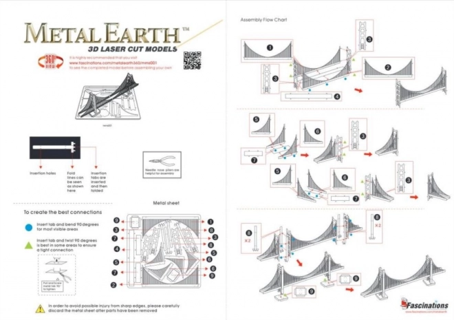 Puzzle 3D Metal Earth ponte Golden Gate