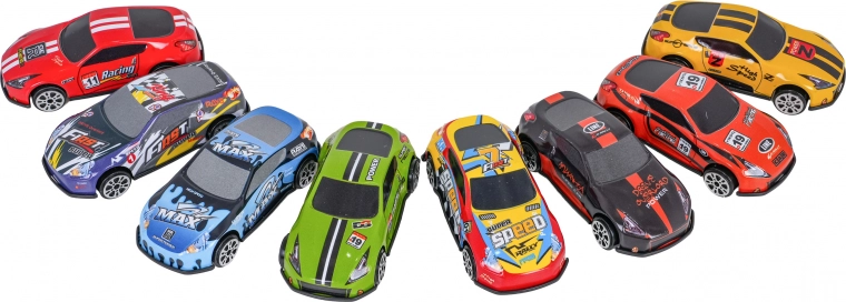 Otto macchinine in metallo incluse