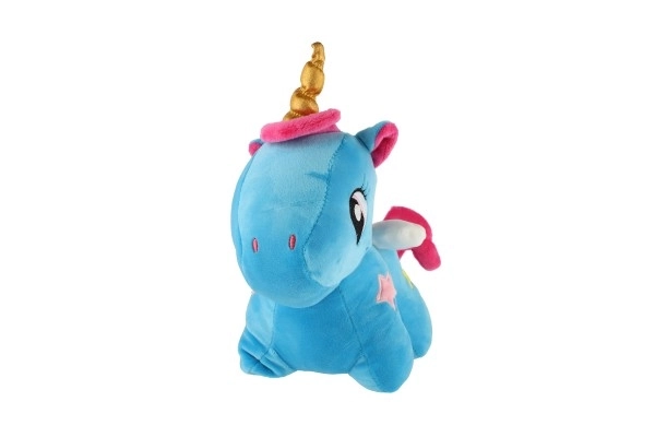 Unicorno di peluche 24cm blu