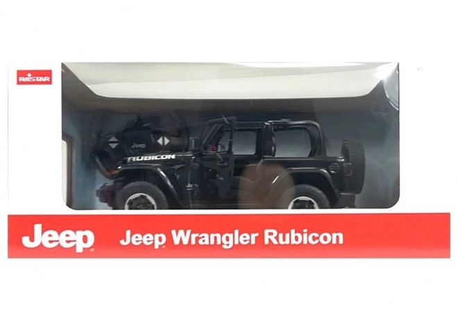 Auto telecomandata Jeep Wrangler Rubicon nero in scala 1:14