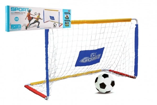 Porta calcio pieghevole con rete 123x57x77 cm