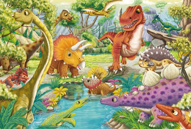 Puzzle Schmidt Dinosauri 3x24 pezzi