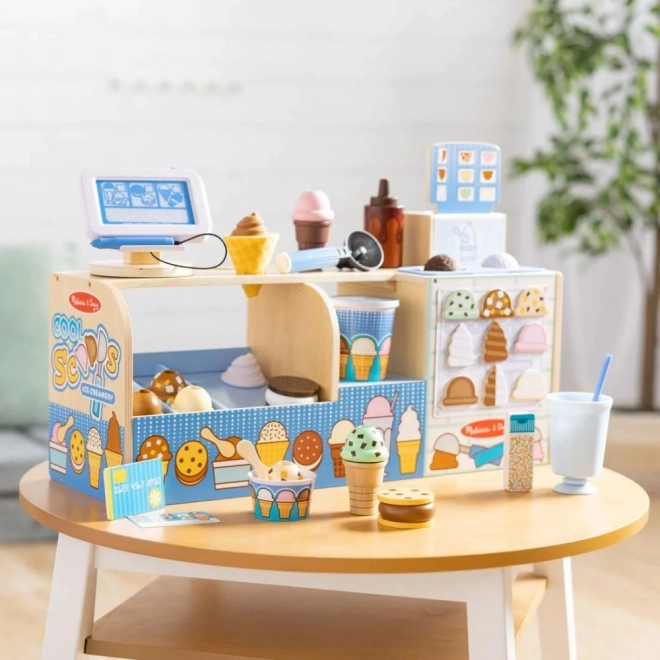 Mega gelateria - set in legno per gioco negozio di gelati