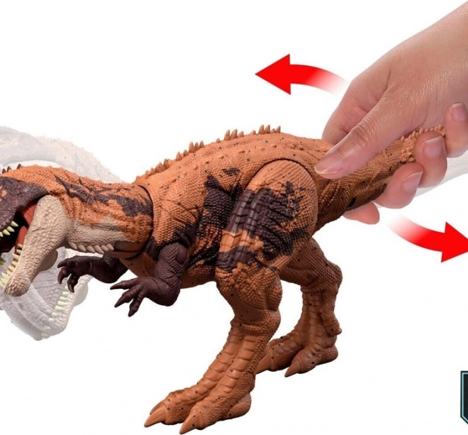Figurina dinosauro Kryptops da Jurassic World con ruggito selvaggio e parti mobili