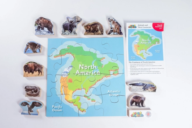 Puzzle educativo Animali del Nord America