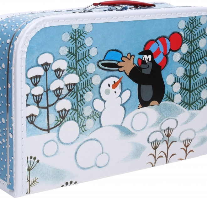 Valigia per bambini Krtek e pupazzo di neve