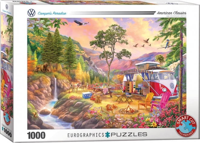 Puzzle Eurographics VW Bus: Paradiso dei campeggiatori 1000 pezzi