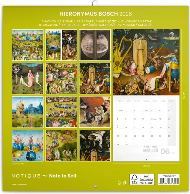 Calendario annotato Hieronymus Bosch 2026