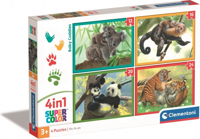 Puzzle Animali Cuccioli 4 in 1 Clementoni