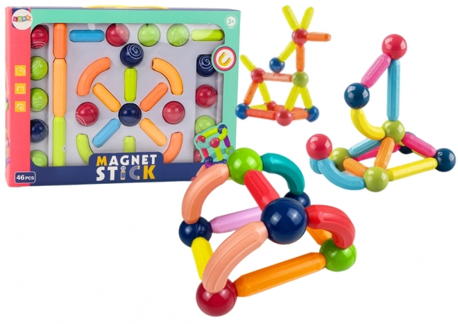 Set di Blocchi Magnetici Costruzione 46 Pezzi Colorati