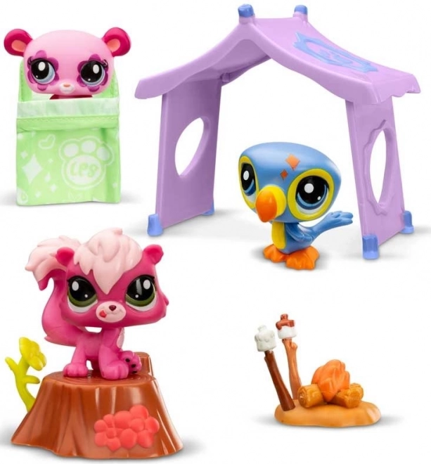 Hasbro Littlest Pet Shop set da gioco avventura in campeggio