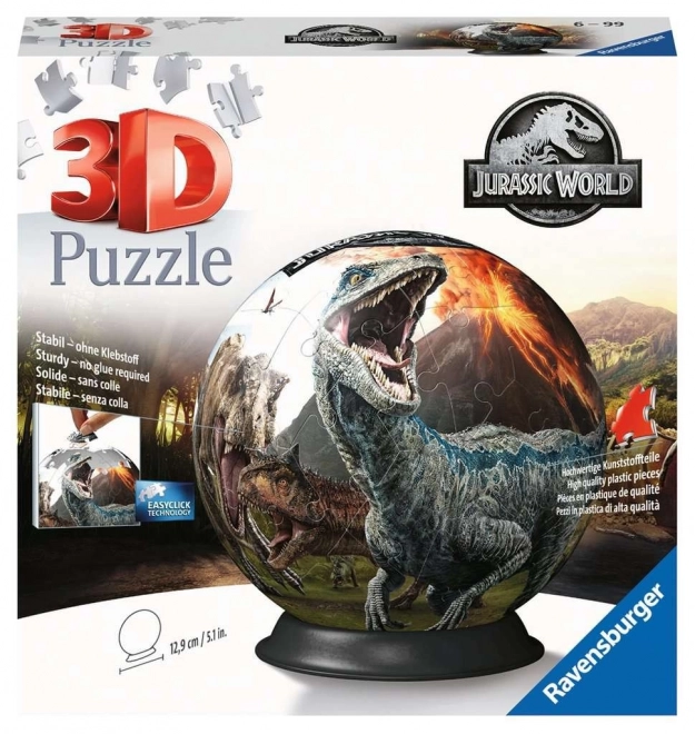 Puzzle 3D Sfera con Dinosauri JURASSIC PARK