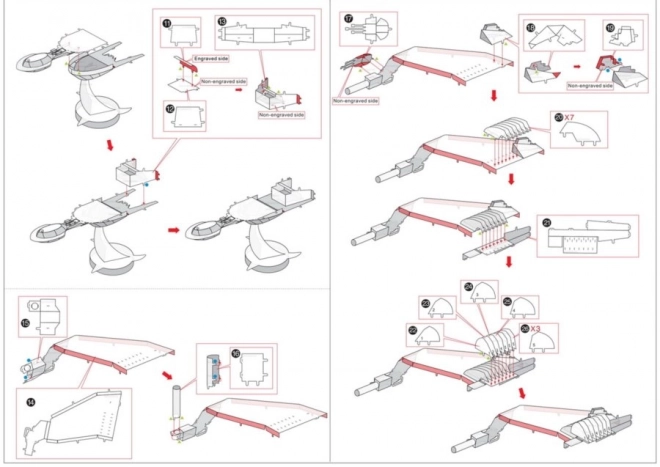 Puzzle 3D Star Trek: Klingon Bird of Prey di Metal Earth