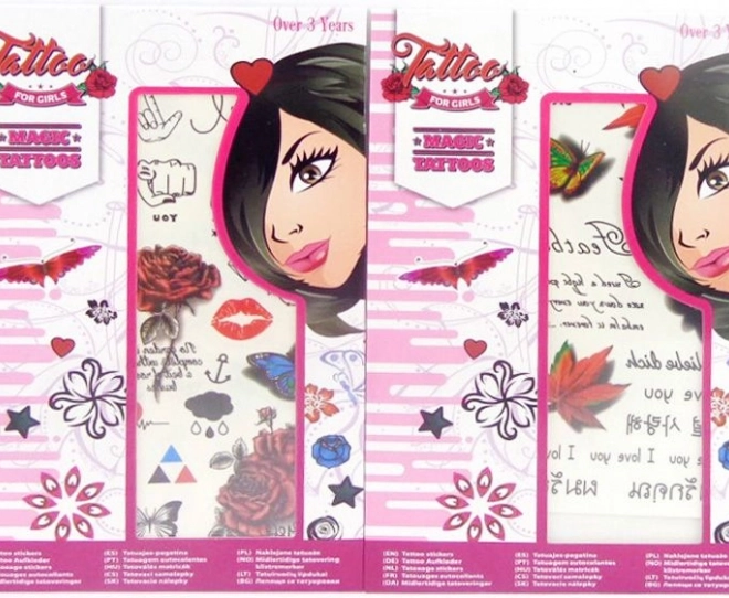 Adesivi tatuaggio per ragazze