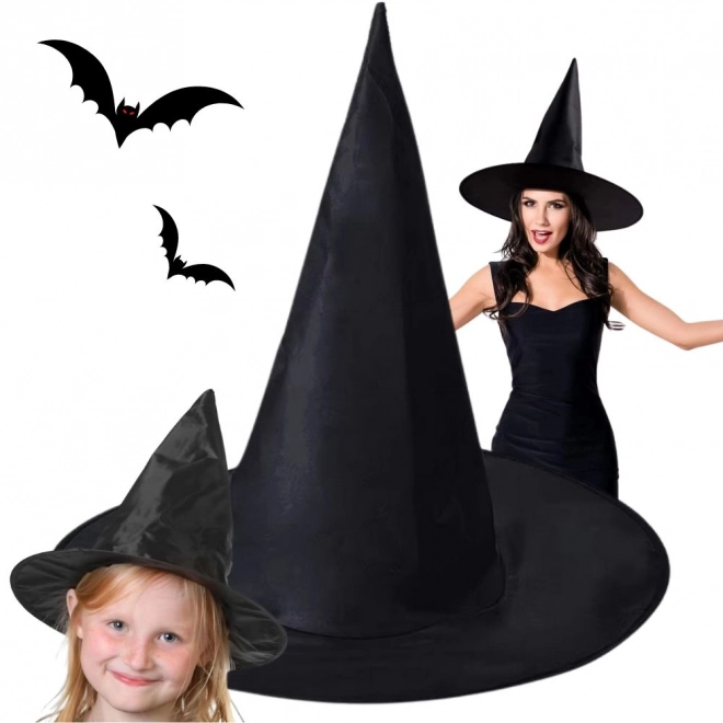 Cappello da strega nero costume di Halloween