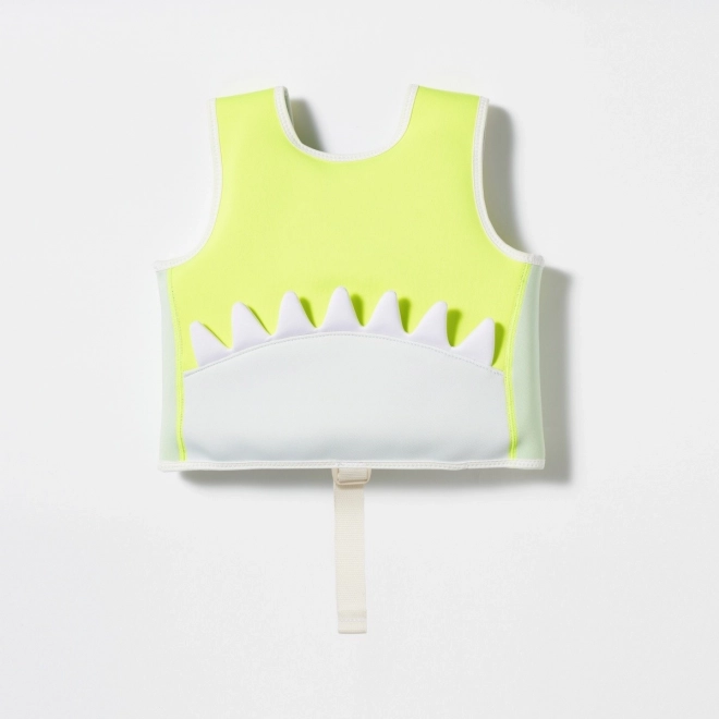 Gilet da nuoto per bambini 2-3 anni - Shark Tribe, Blue Neon Citrus