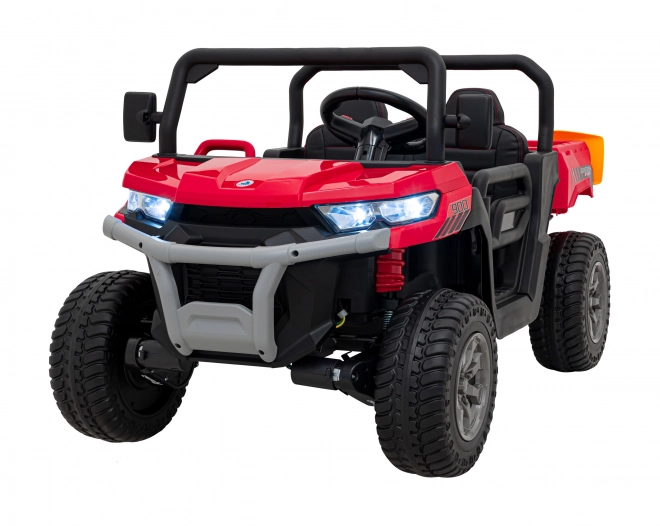 Auto Pick-Up Speed 900 pro bambini Rosso + trazione 4x4 + pompa mobile + vano bagagli + telecomando + pala + LED audio