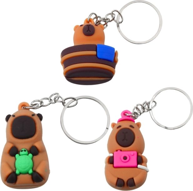 Portachiavi Capibara in silicone
