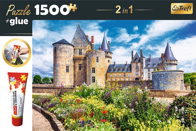 Puzzle 2 in 1 Castello di Sully-sur-Loire con Colla