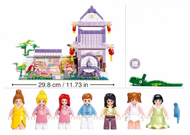 Set da costruzione tea house con giardino decorativo Sluban Girls Dream