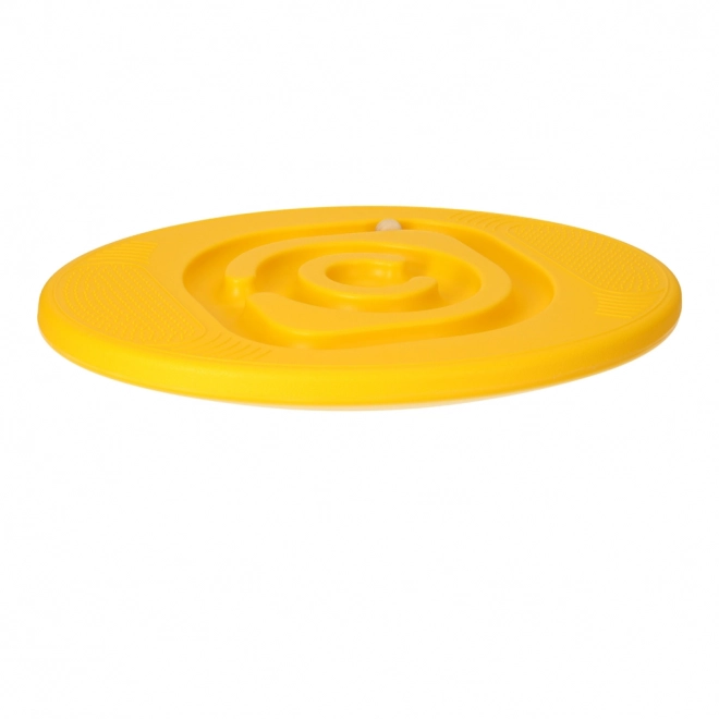 Tavola da equilibrio gialla con labirinto per bambini
