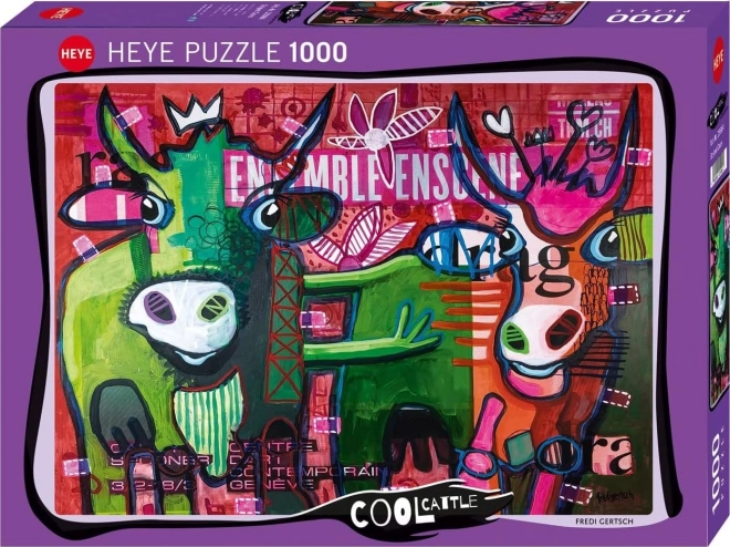 Puzzle Mucche A Strisce 1000 Pezzi