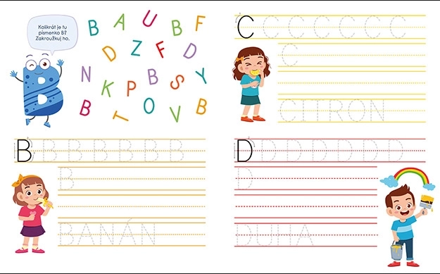 Quaderno per bambini in età prescolare Scrittura e Lettere