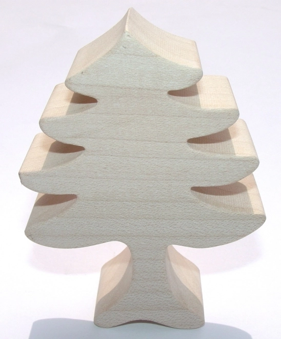 Albero di natale in legno naturale Fauna