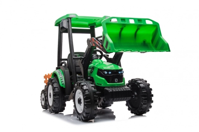 Trattore elettrico Hercules con rimorchio verde 24V