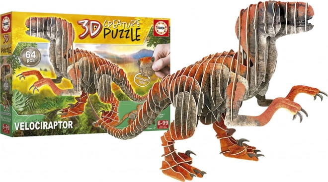 Puzzle 3D Velociraptor EDUCA 64 pezzi