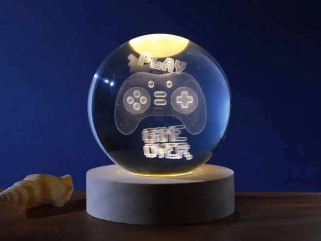 Lampada a sfera di cristallo per giocatori 8 cm
