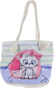 Borsa a tracolla con motivo di gatto